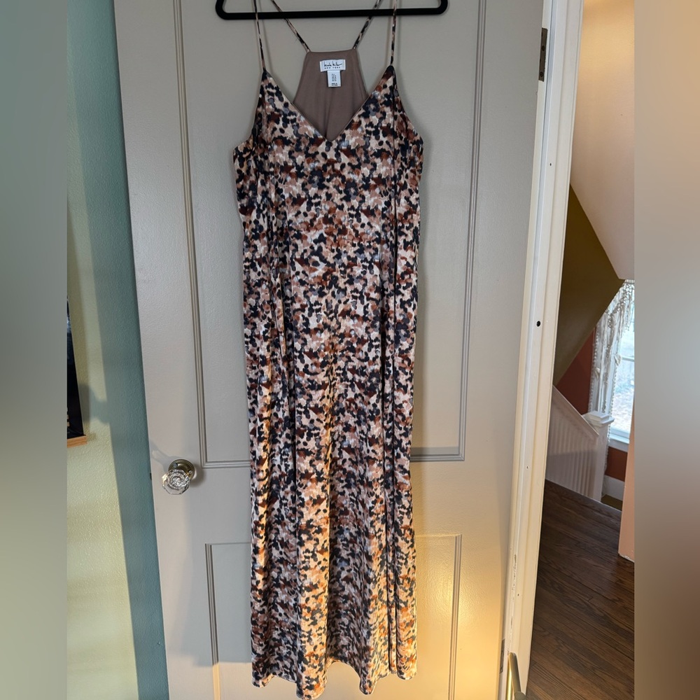 Nicole Miller floor length satin dress